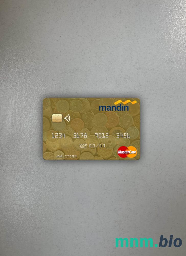 Indonesia bank Mandiri wygląd zdjęcia mastercard skan PSD + zdjęcie